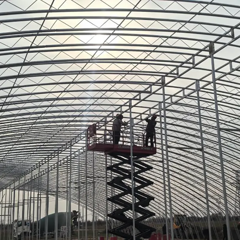 Welded Steel Truss Arch Solar Greenhouse Welded Steel Truss Arch Solar Greenhouse